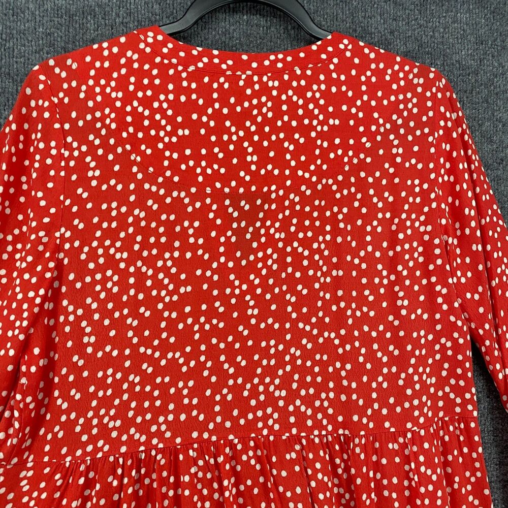 Joules Dress Womens 6 Red Polka Dots Tiered Boho Cottagecore Peasant‎ Western - Picture 6 of 10